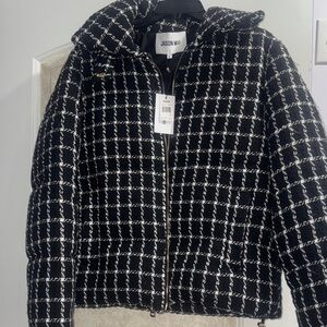 Jason Wu Black and White Checkered Women's Coat